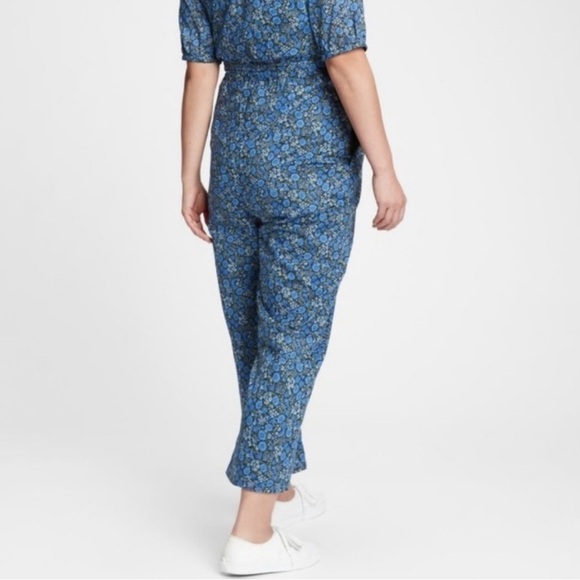 Gap Navy Blue Floral Maternity Jumpsuit - Picture 2 of 10